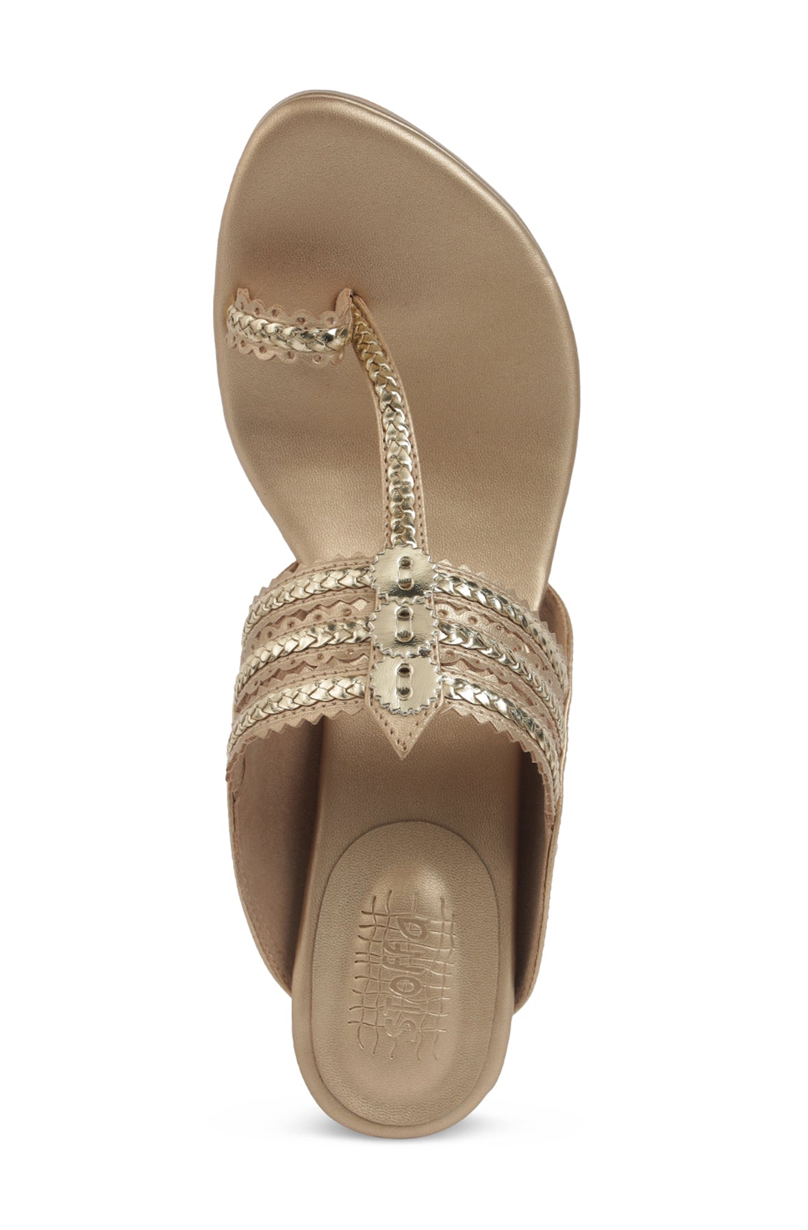 Classic High K Block Heel Champagne