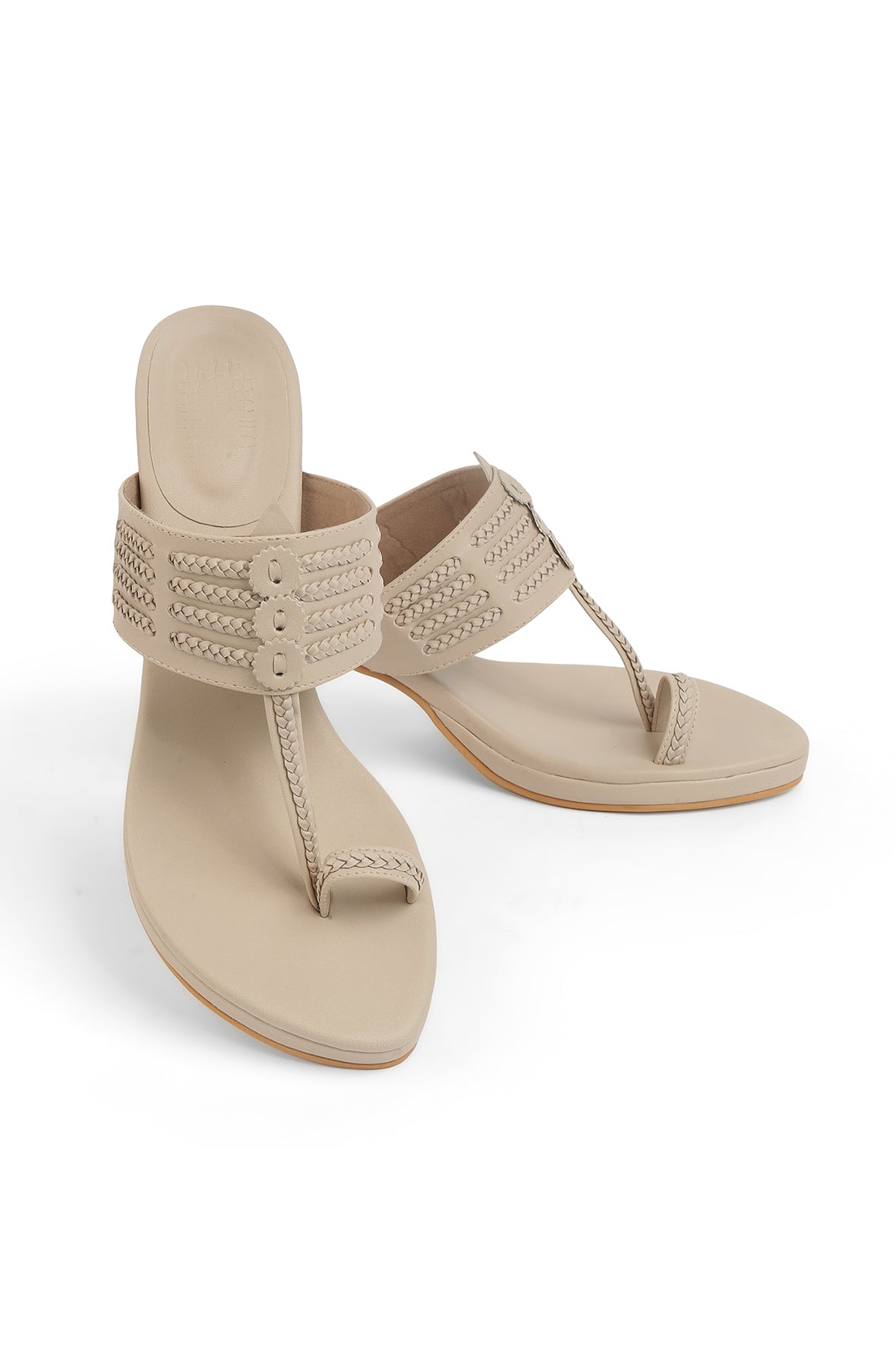 Classic High K Block Heel Taupe