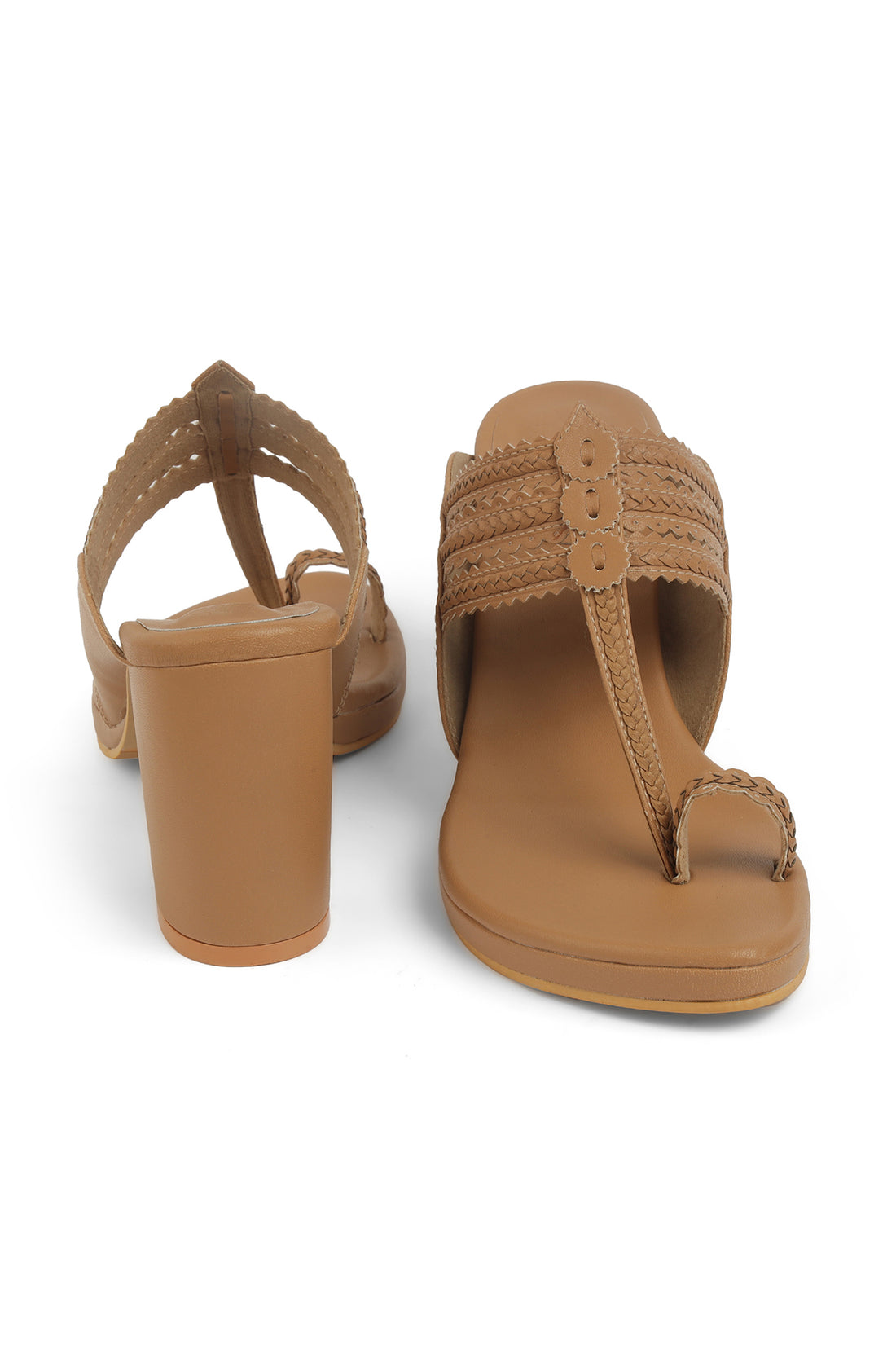 Classic High K Block Heel Camel