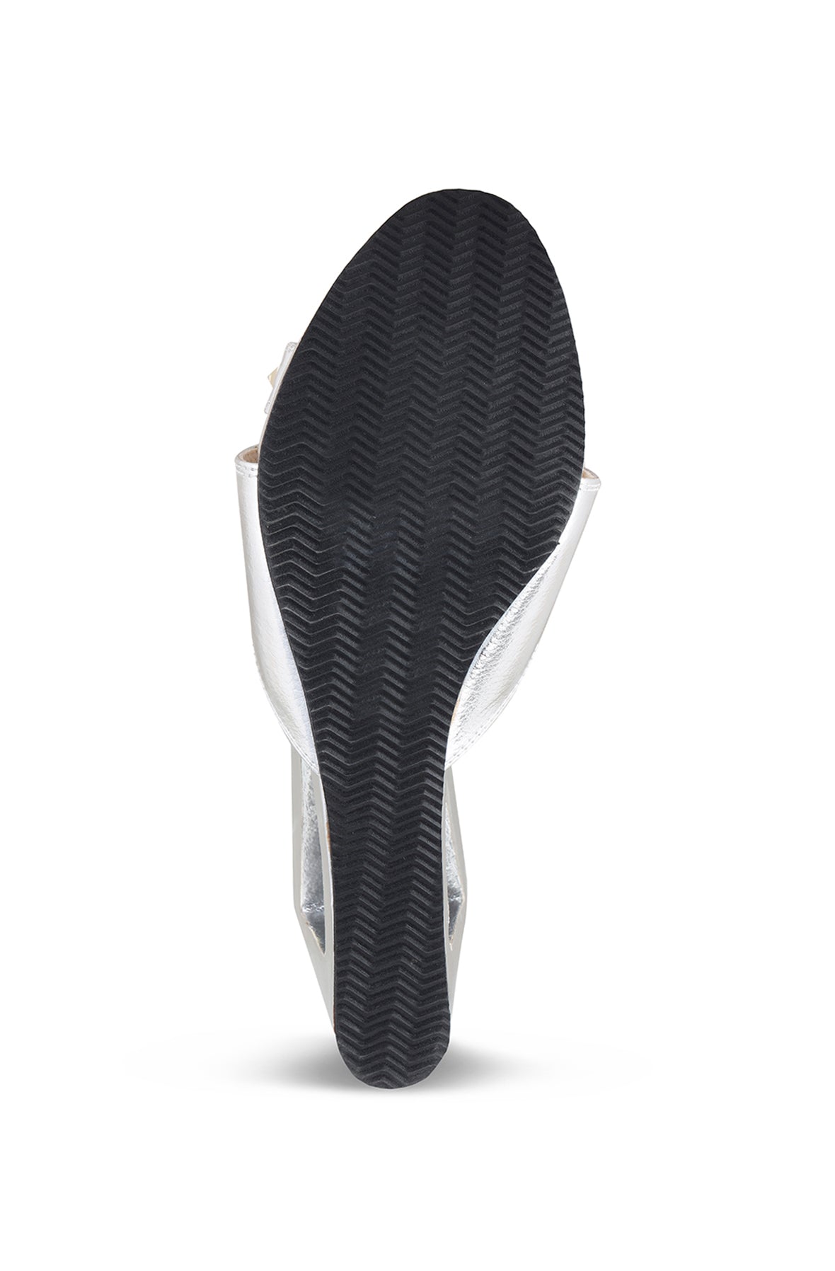 Gold Hardware Structured Heel Silver