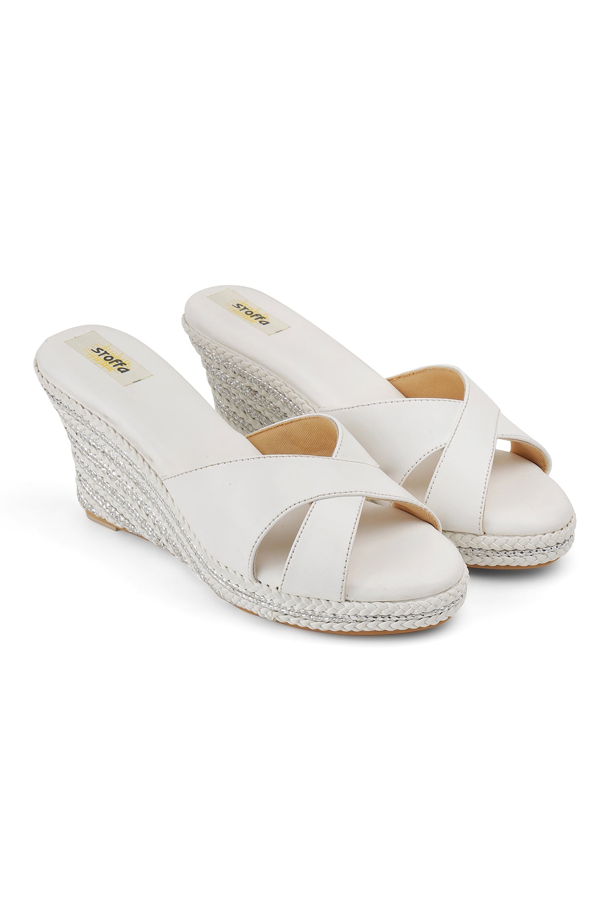 White Braid Wedge
