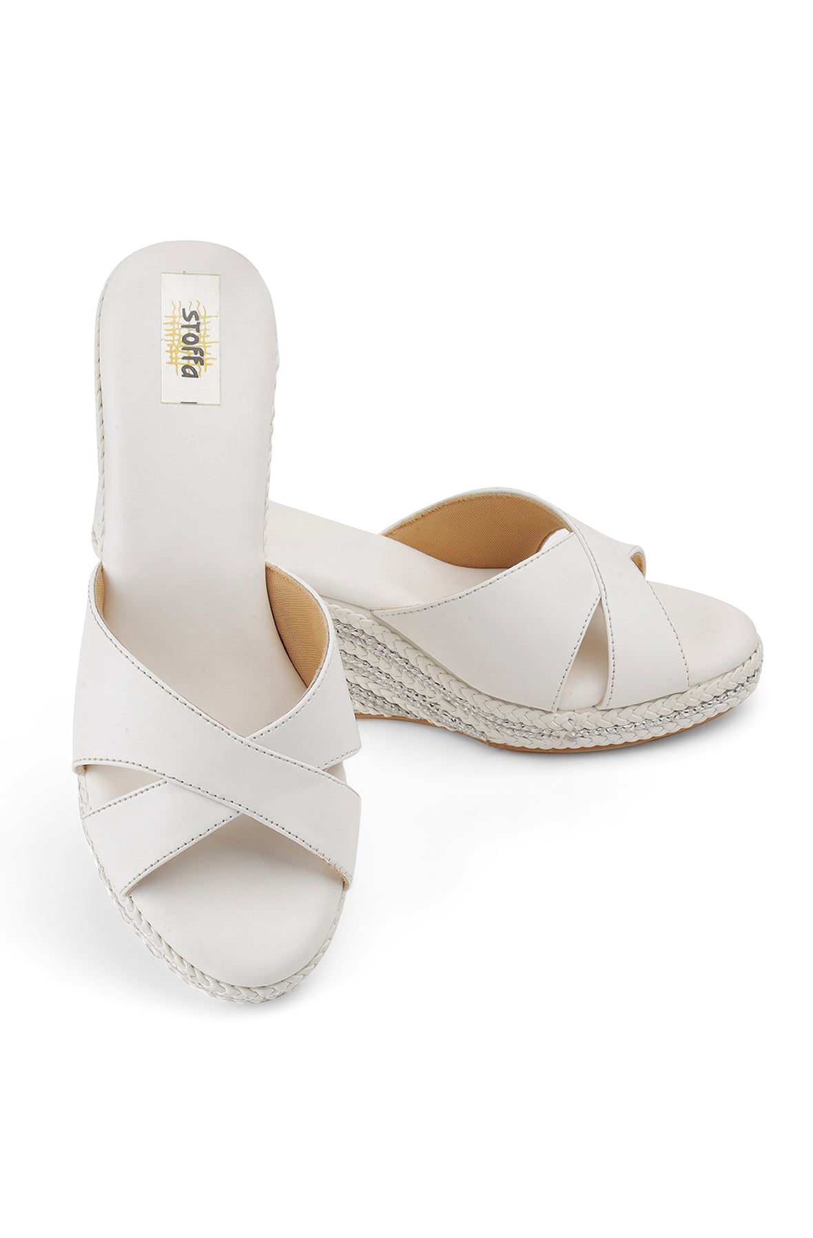 White Braid Wedge
