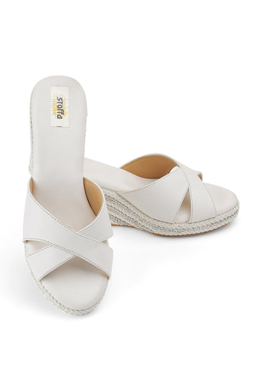 White Braid Wedge