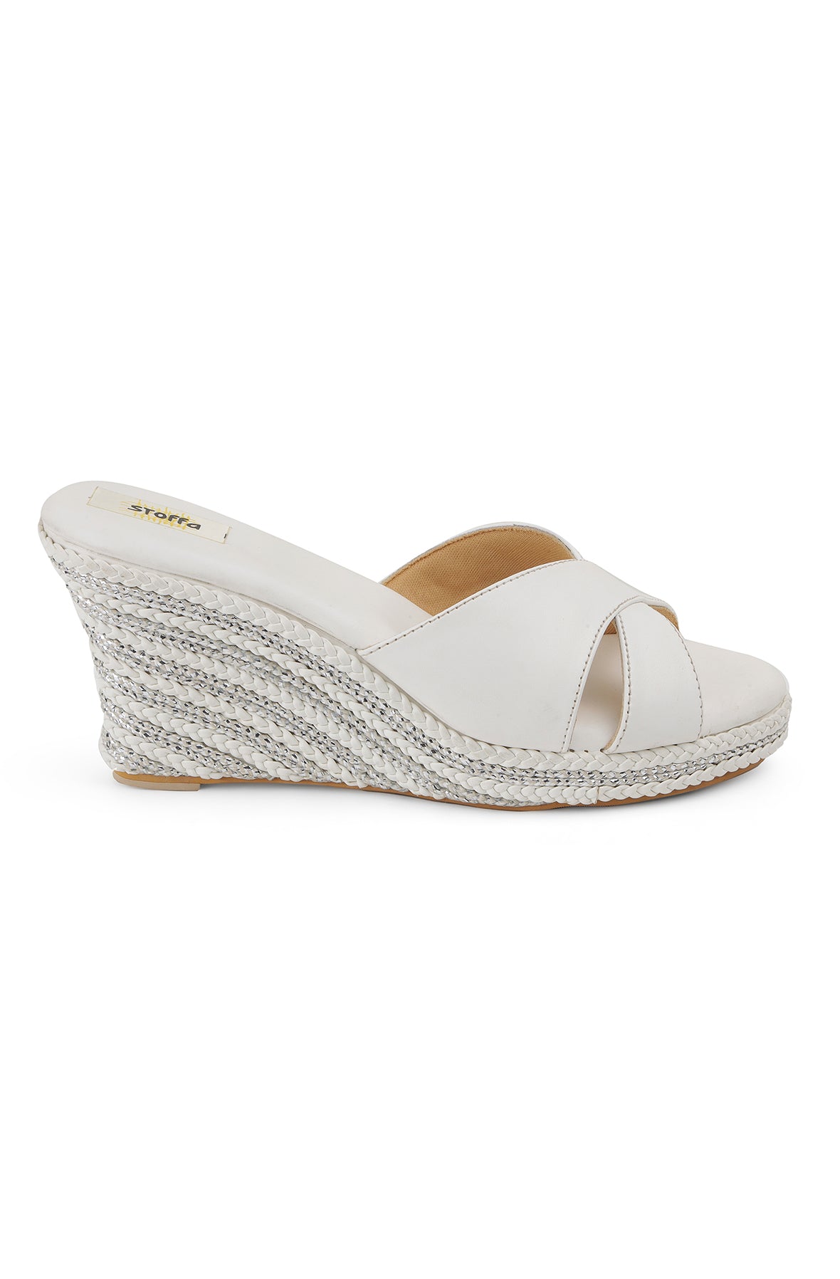 White Braid Wedge