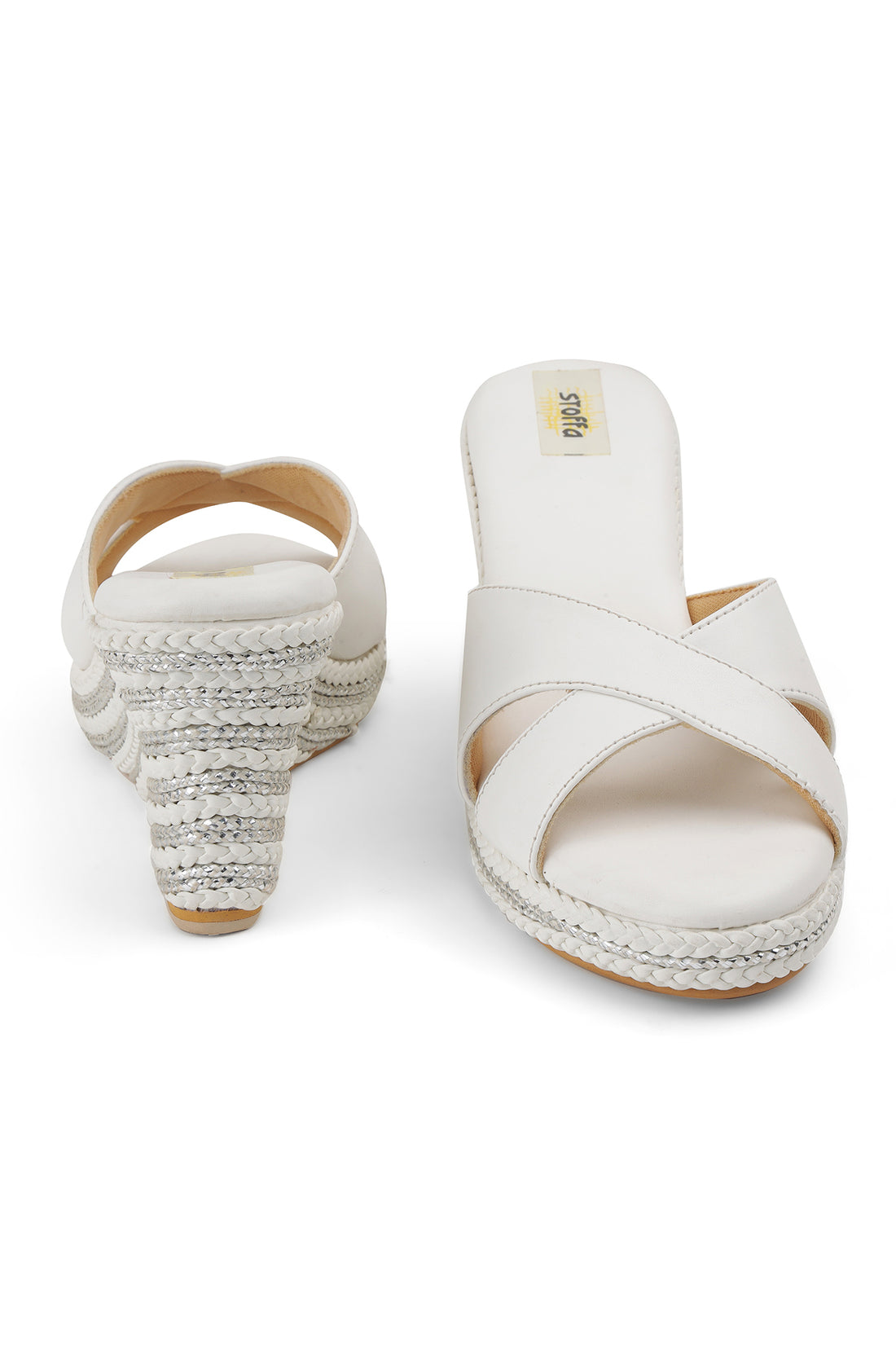 White Braid Wedge