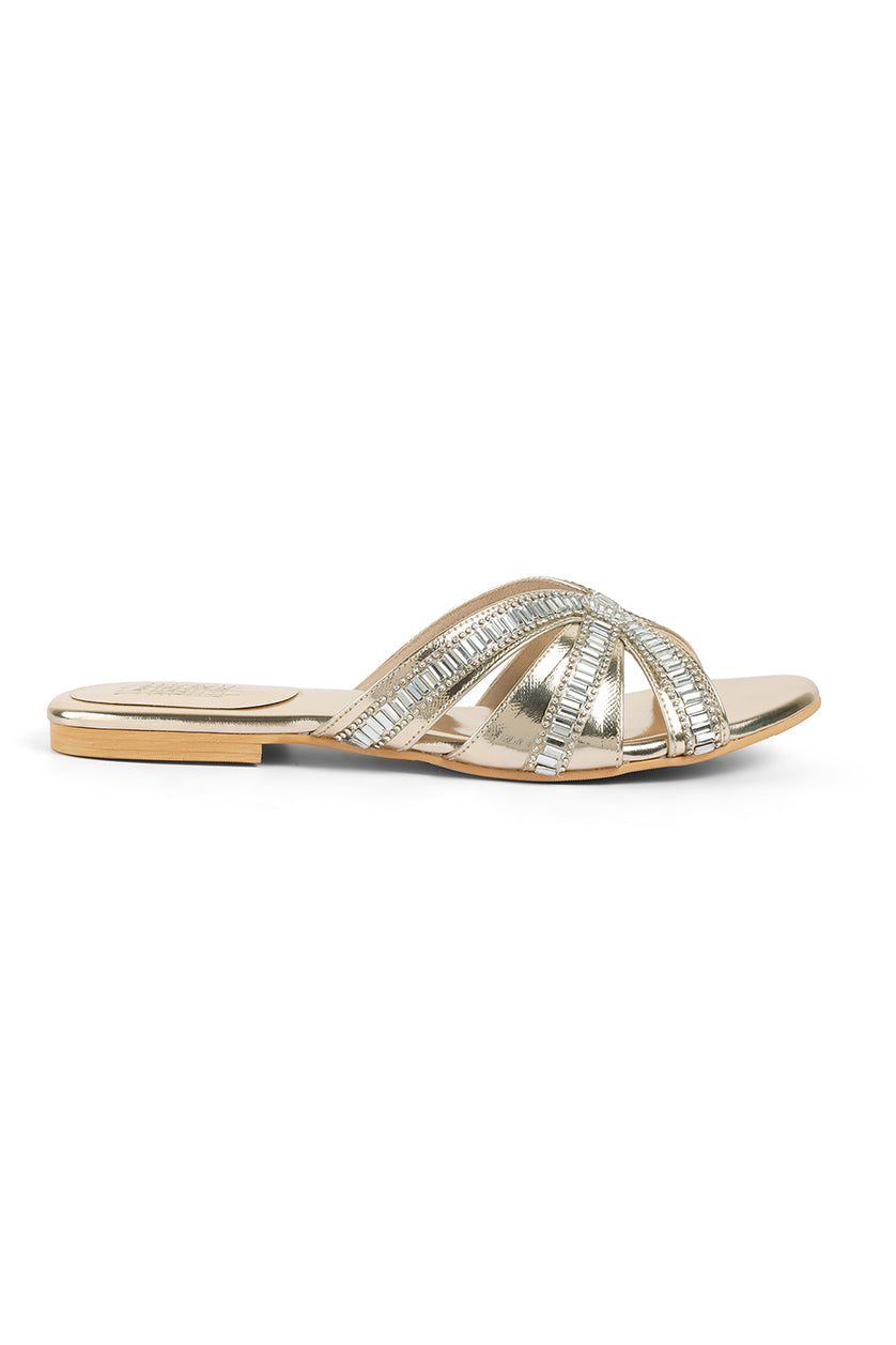 Crystal Baguette Flats