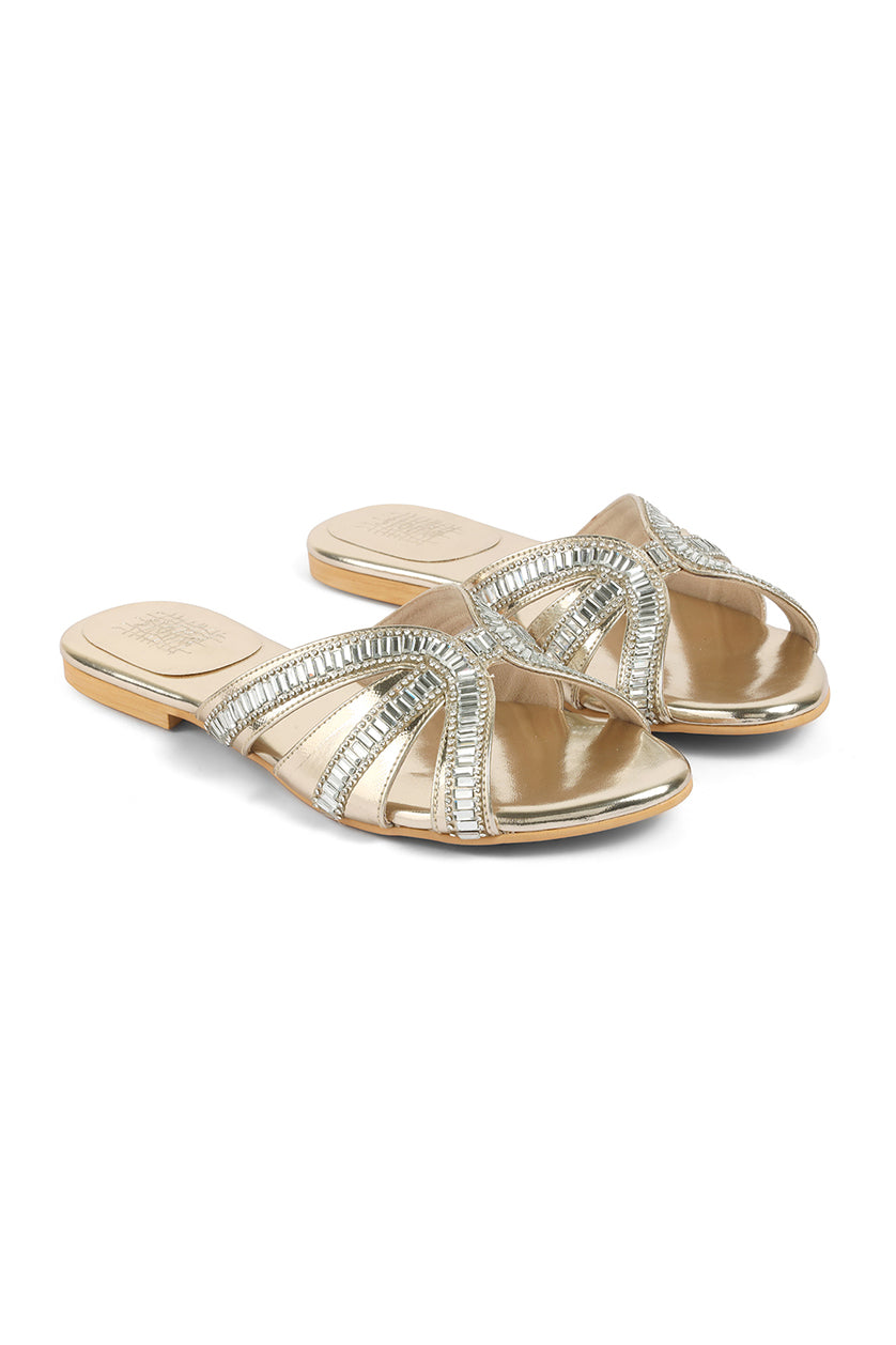 Crystal Baguette Flats