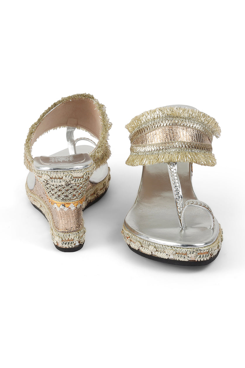 Gota Border High K Wedge Silver