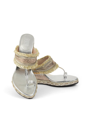 Gota Border High K Wedge Silver