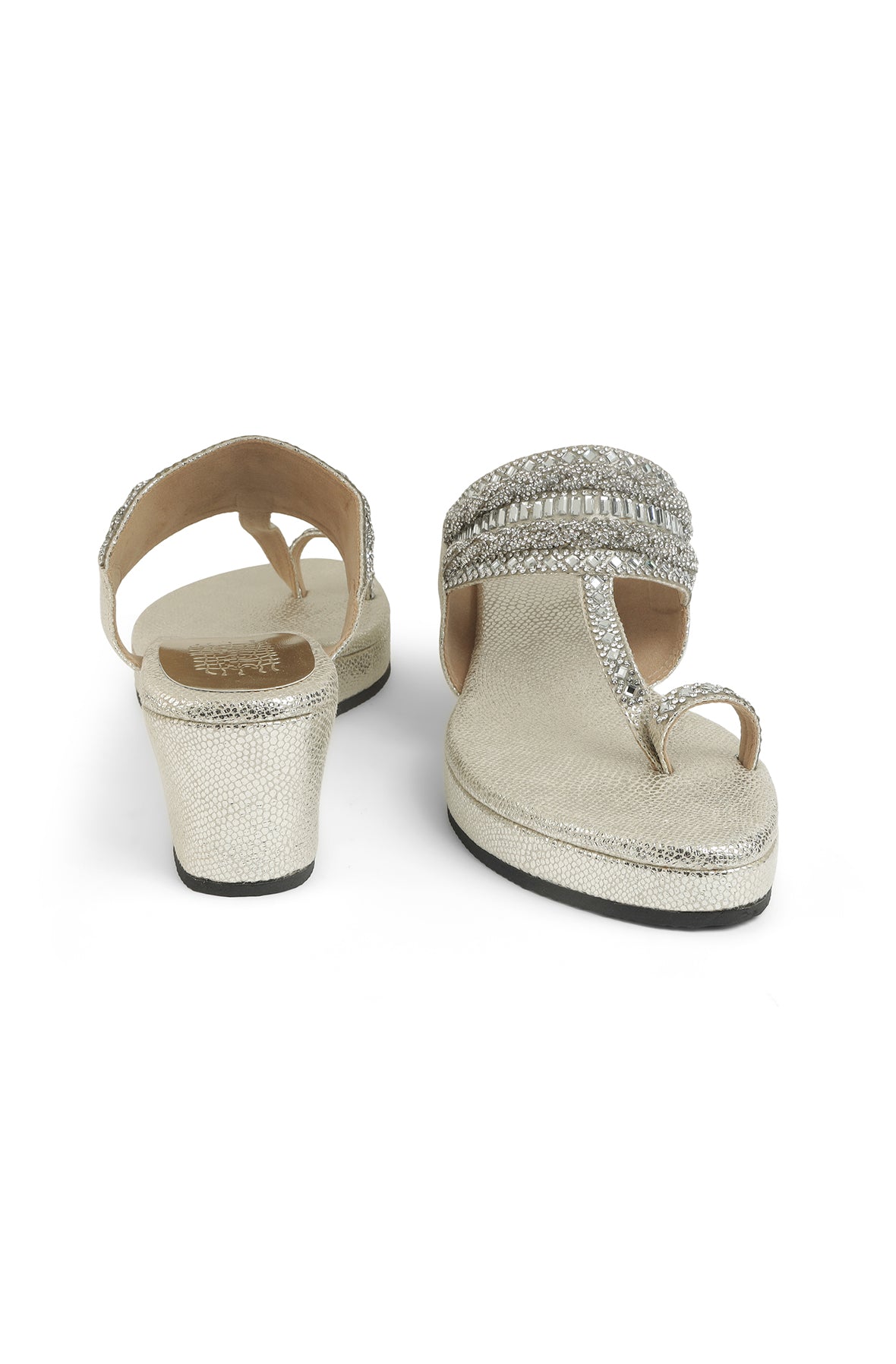 Crystal Braid Low K Wedge Light Gold