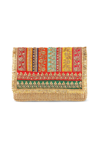 Multi Colored Embellished Clutch / Cross Body