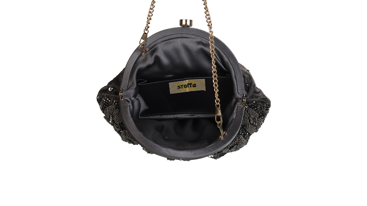Embellished Potli Bag Pewter