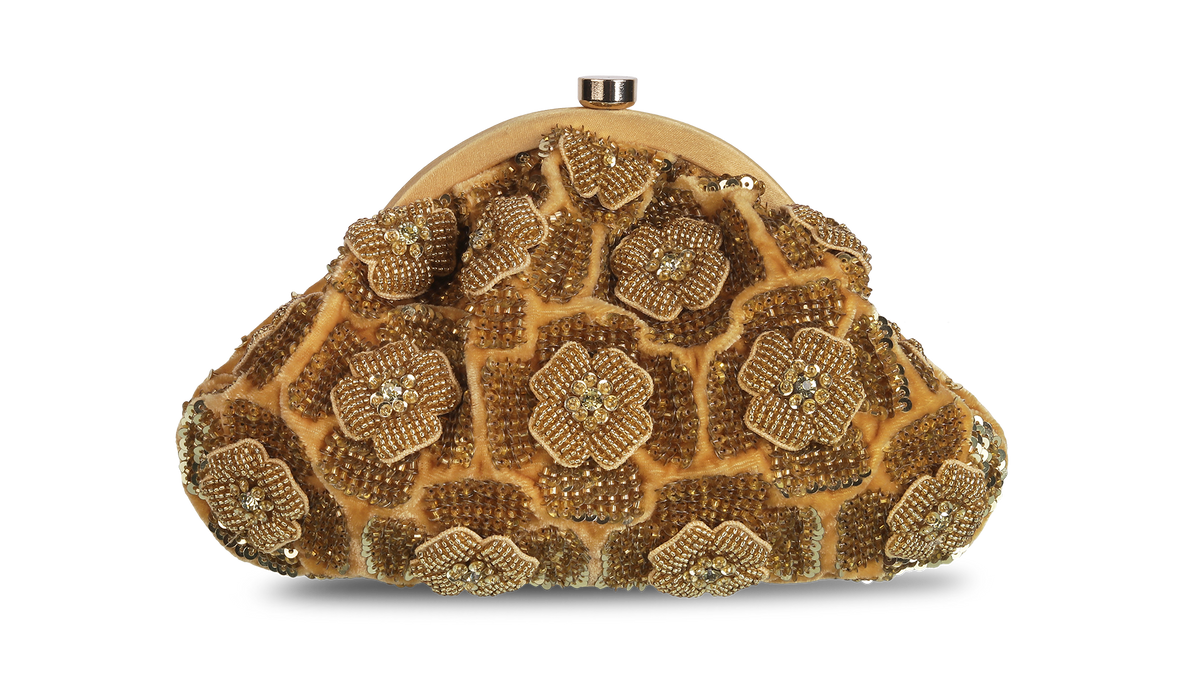 Embellished Potli Bag Pewter