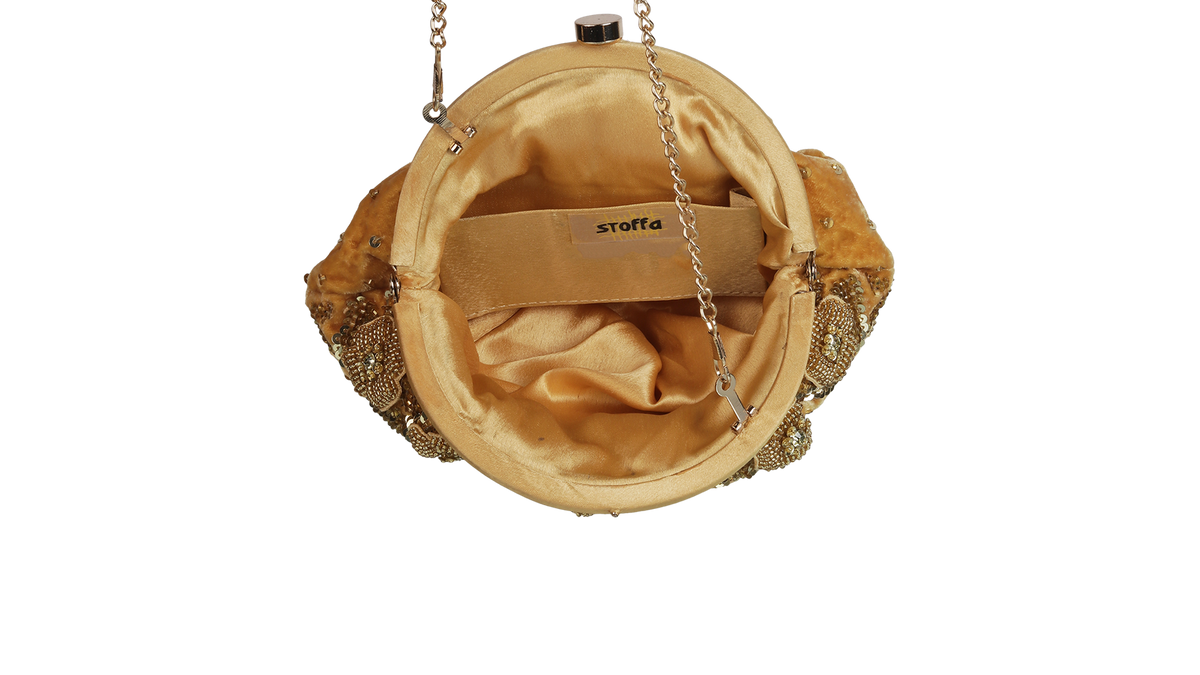 Embellished Potli Bag Pewter