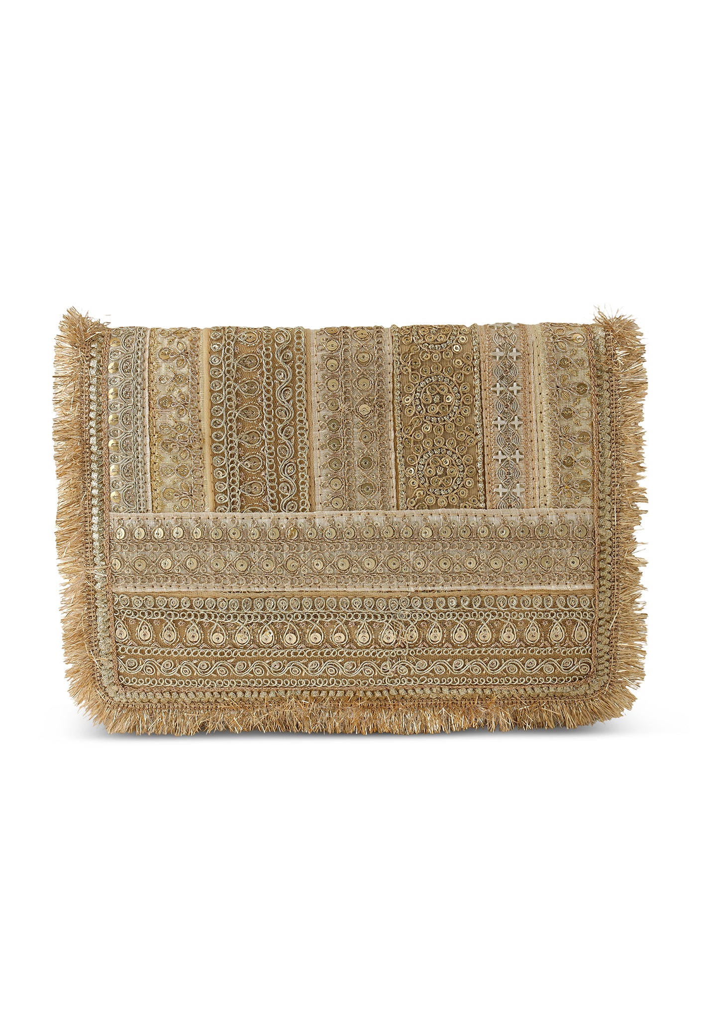 Border Clutch Bag Gold