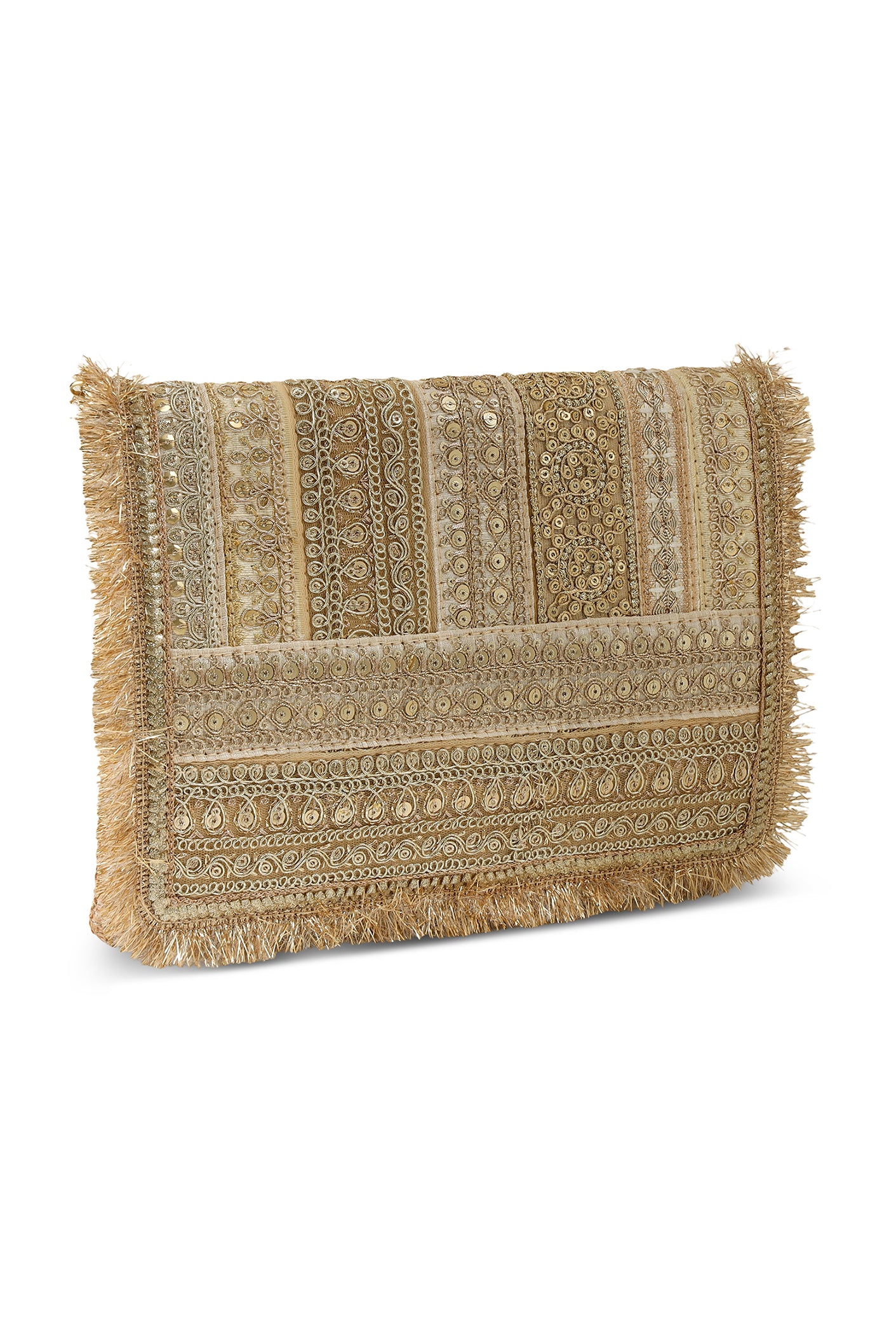 Border Clutch Bag Gold