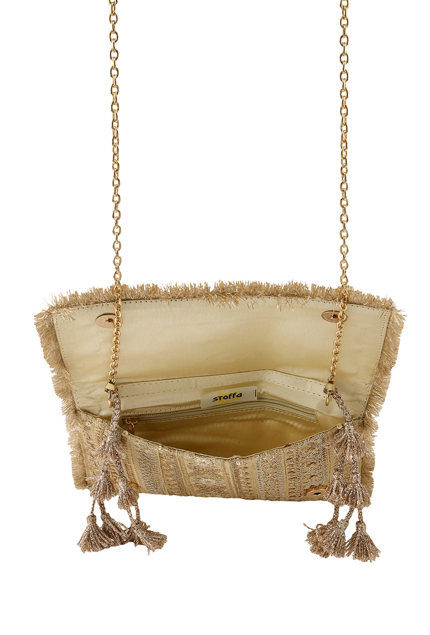 Border Flat Bag Gold