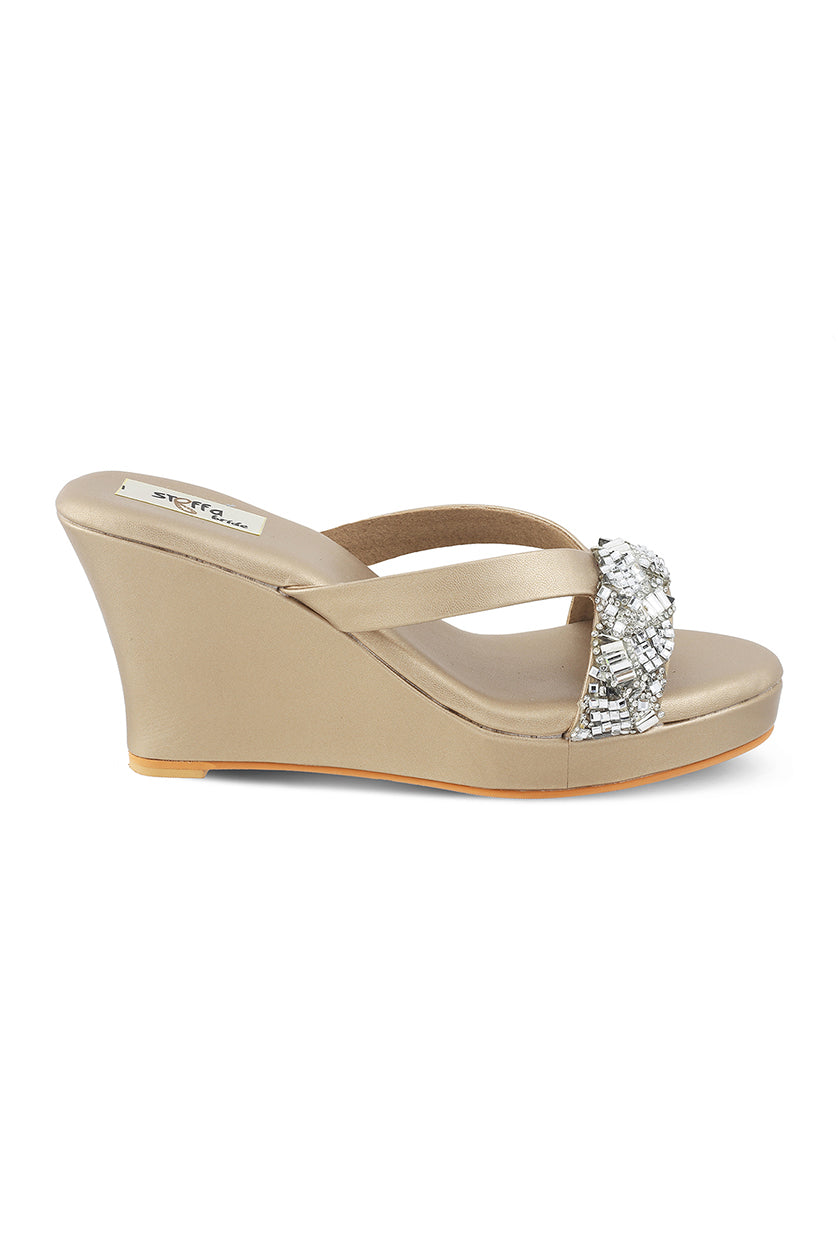 Crystal High Wedge Champagne