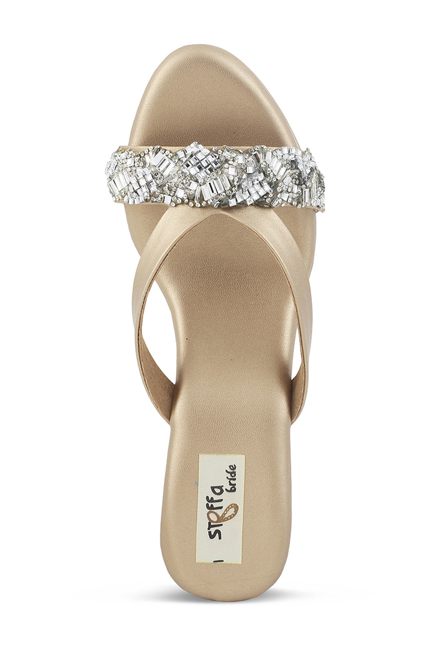 Crystal High Wedge Champagne