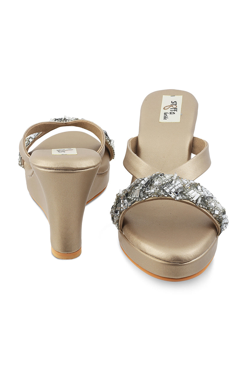 Crystal High Wedge Champagne