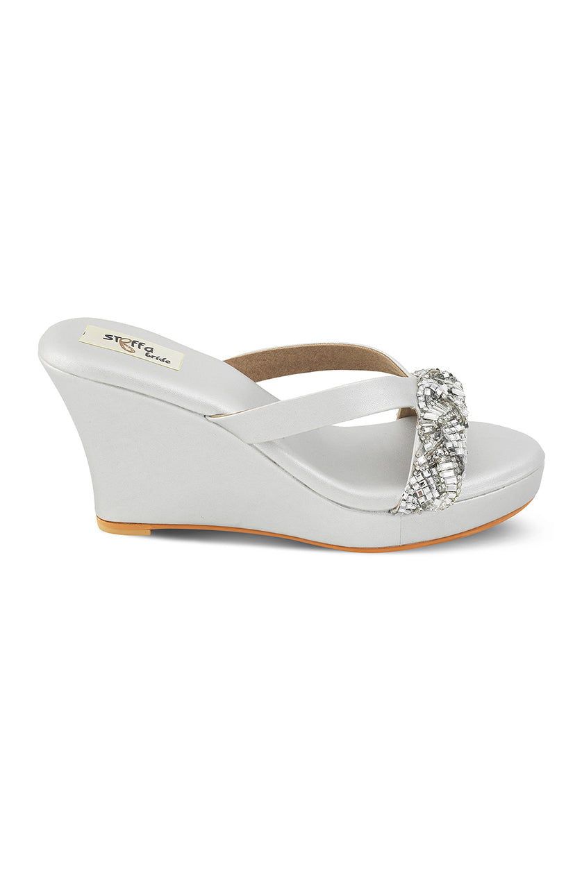 Crystal High Wedge Champagne
