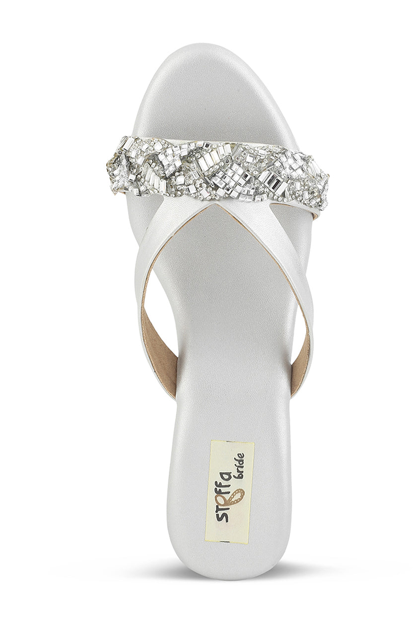 Crystal Low Wedge Champagne