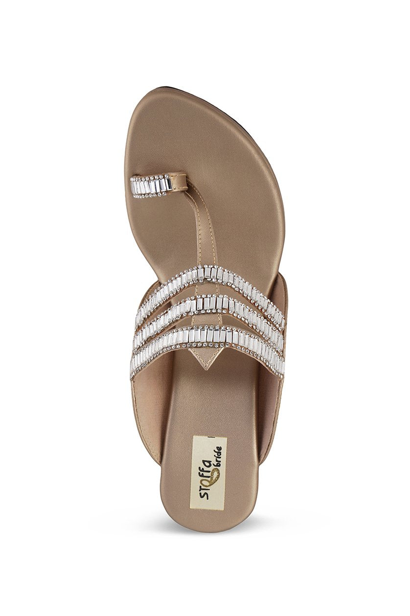 Crystal High K Wedge Champagne