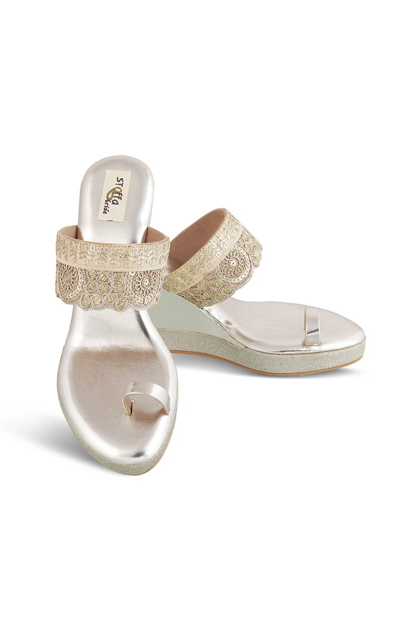 Bridal Border High Wedge - Rose Gold