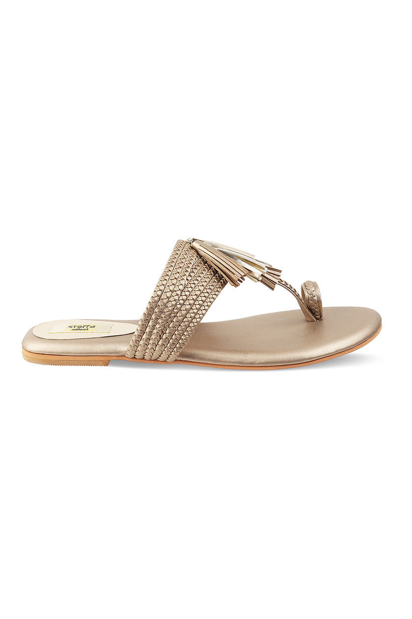 Tassel K Flats Silver