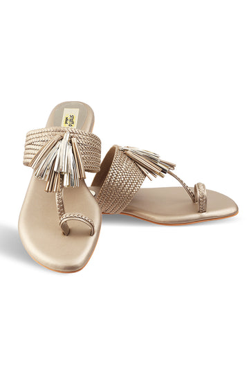 Tassel K Flats Champagne