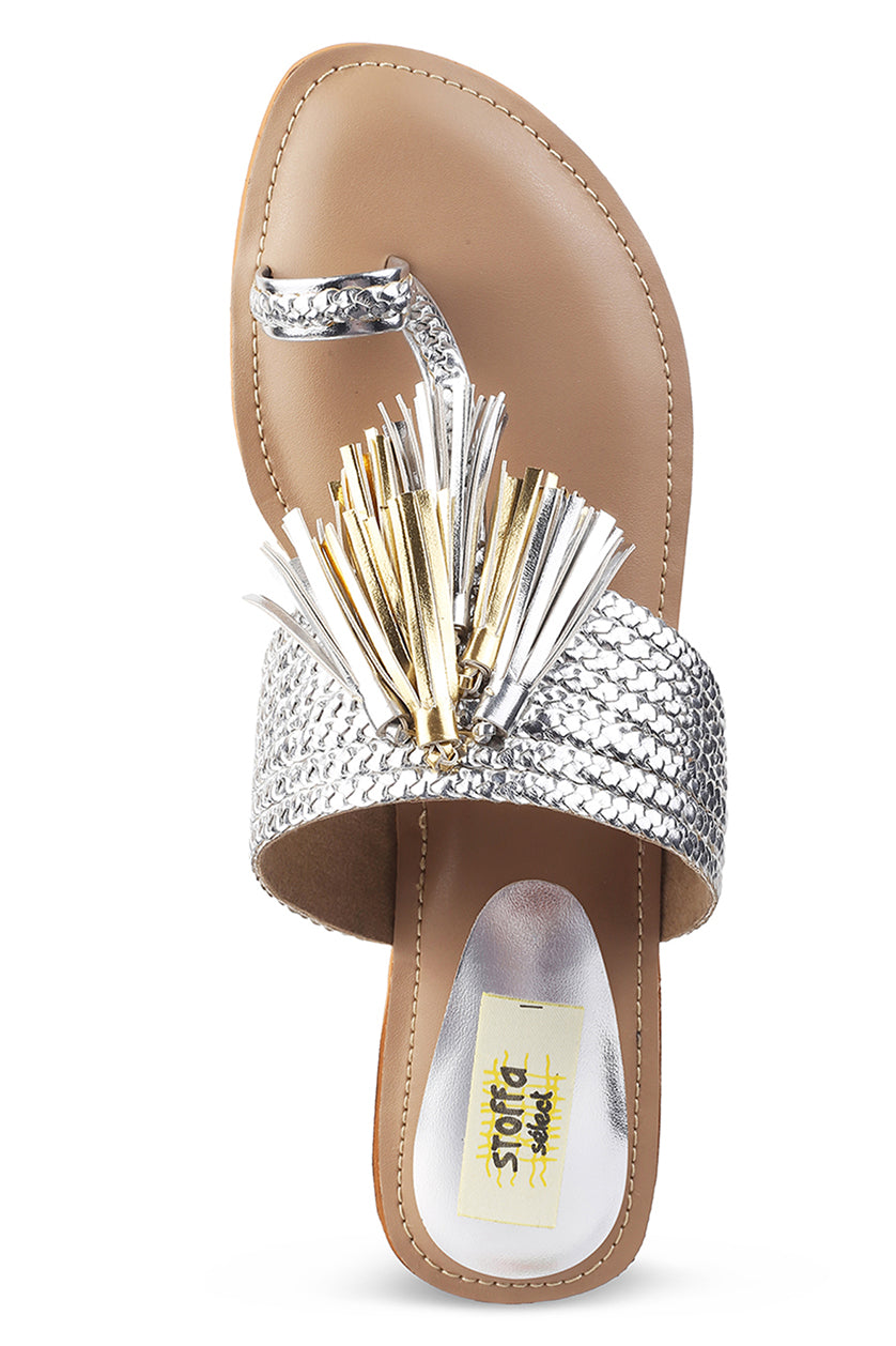 Tassel K Flats Champagne