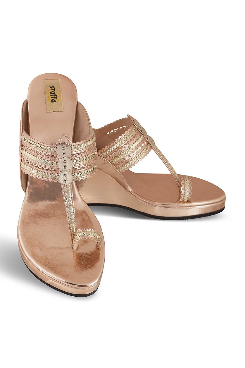Classic High K Wedge Rose Gold