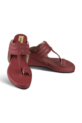Classic Low K Wedge Maroon