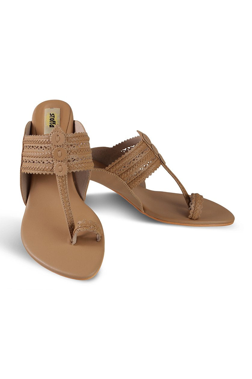 Classic K Block Heel - Champagne