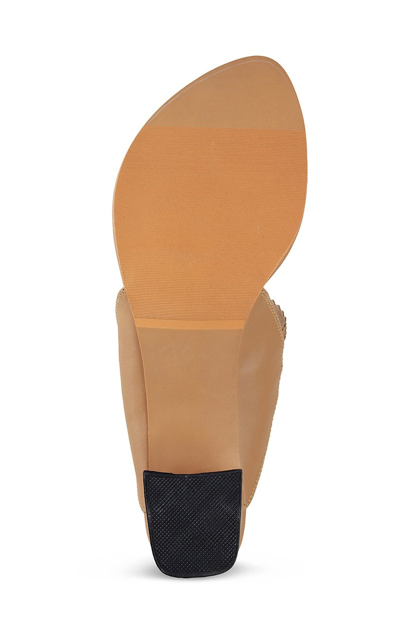 Classic K Block Heel - Champagne