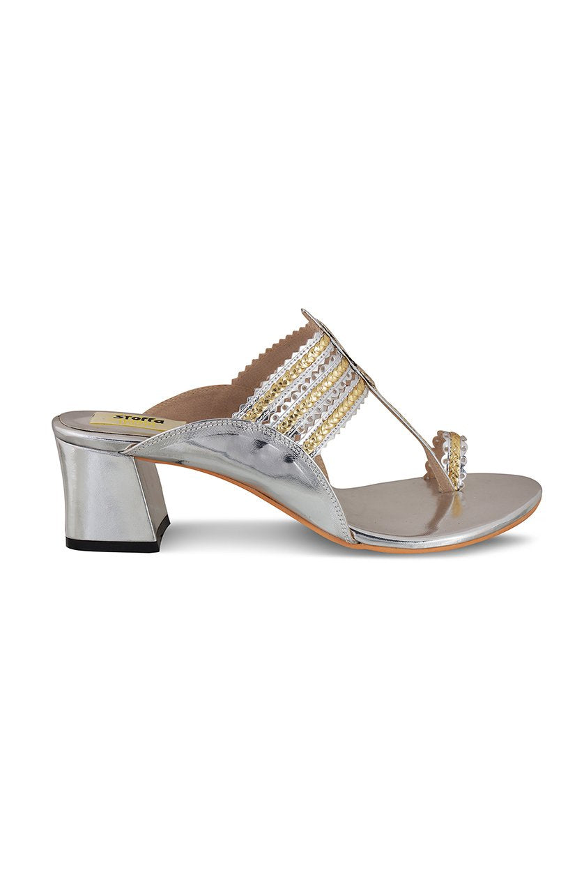 Classic K Block Heel - Champagne