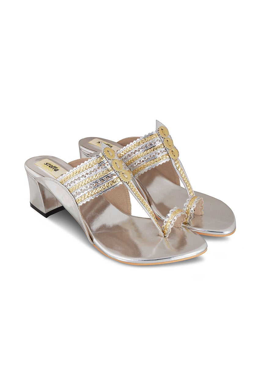 Classic K Block Heel Gold