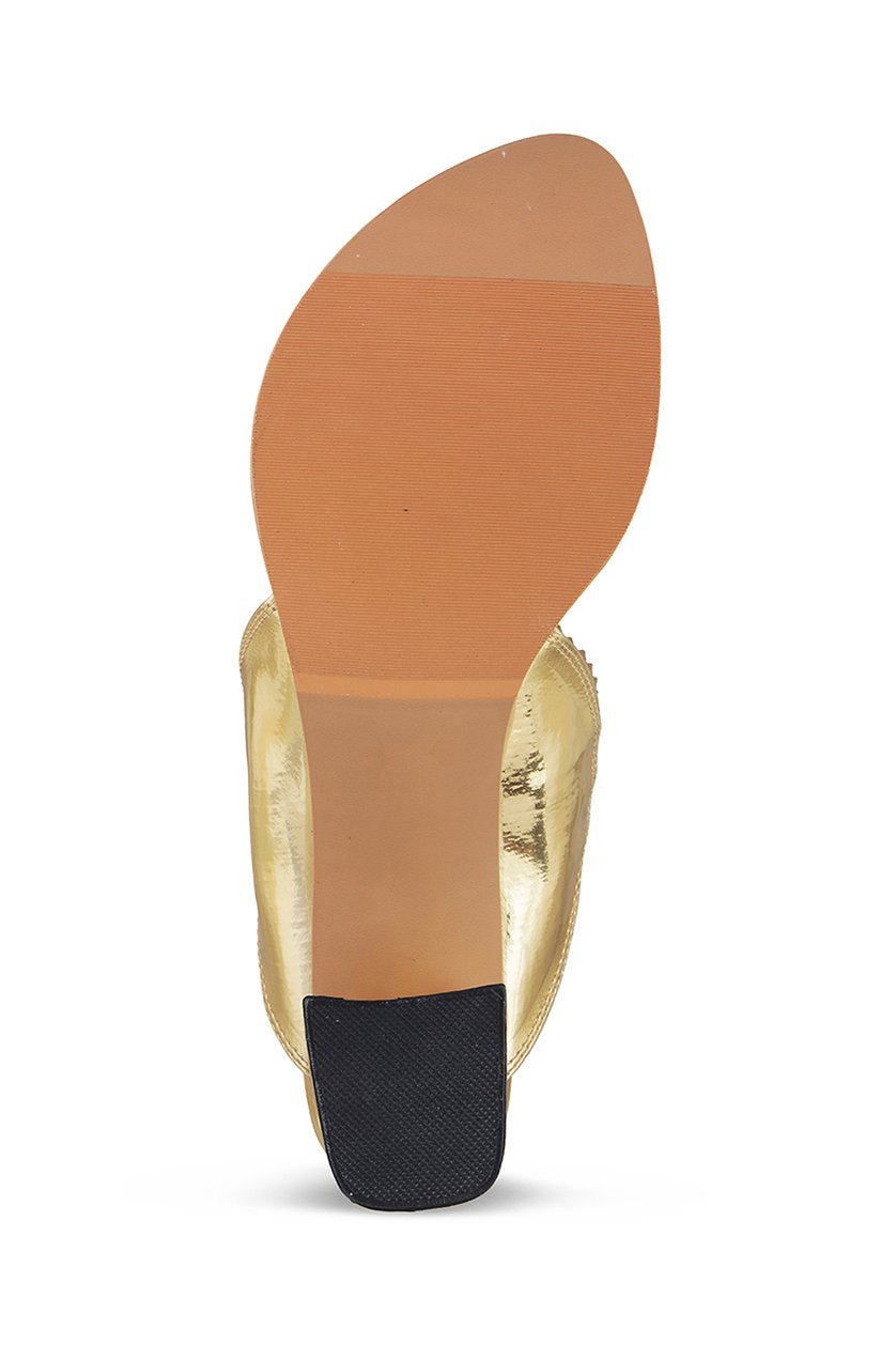 Classic K Block Heel - Champagne