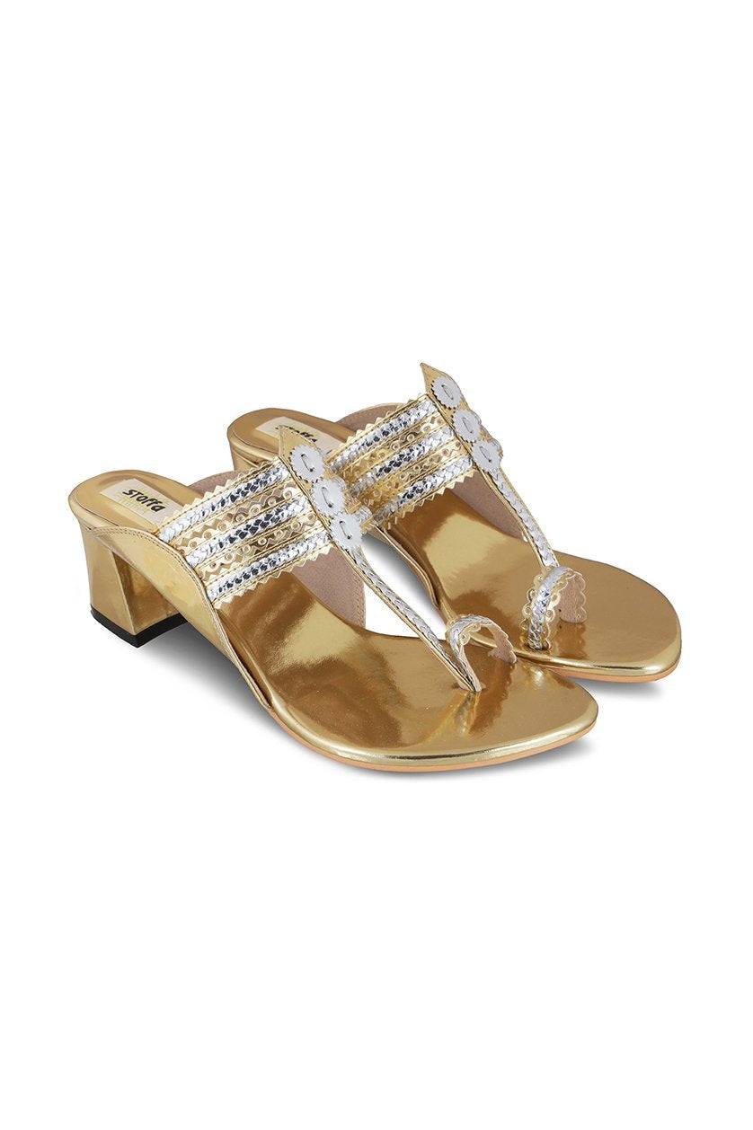 Classic K Block Heel - Champagne