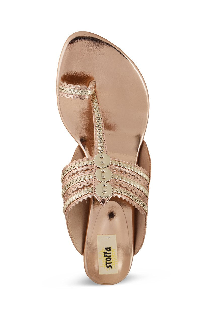 Classic K Block Heel - Champagne