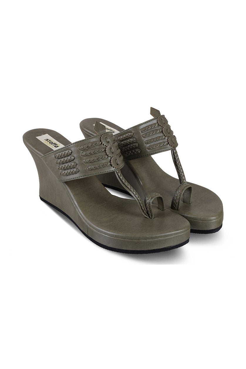 Classic High K Wedge Taupe