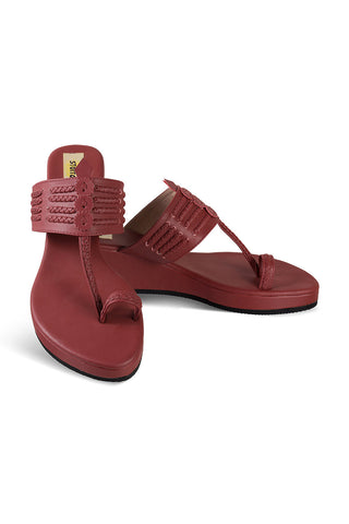 Classic Low K Wedge Maroon