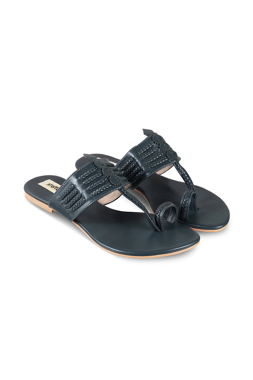 Classic K Flats Dark Grey