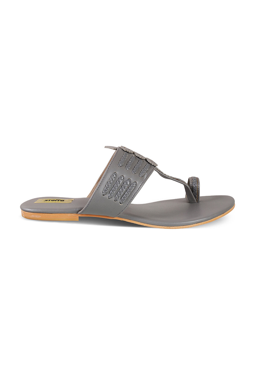 Classic K Flats Dark Grey