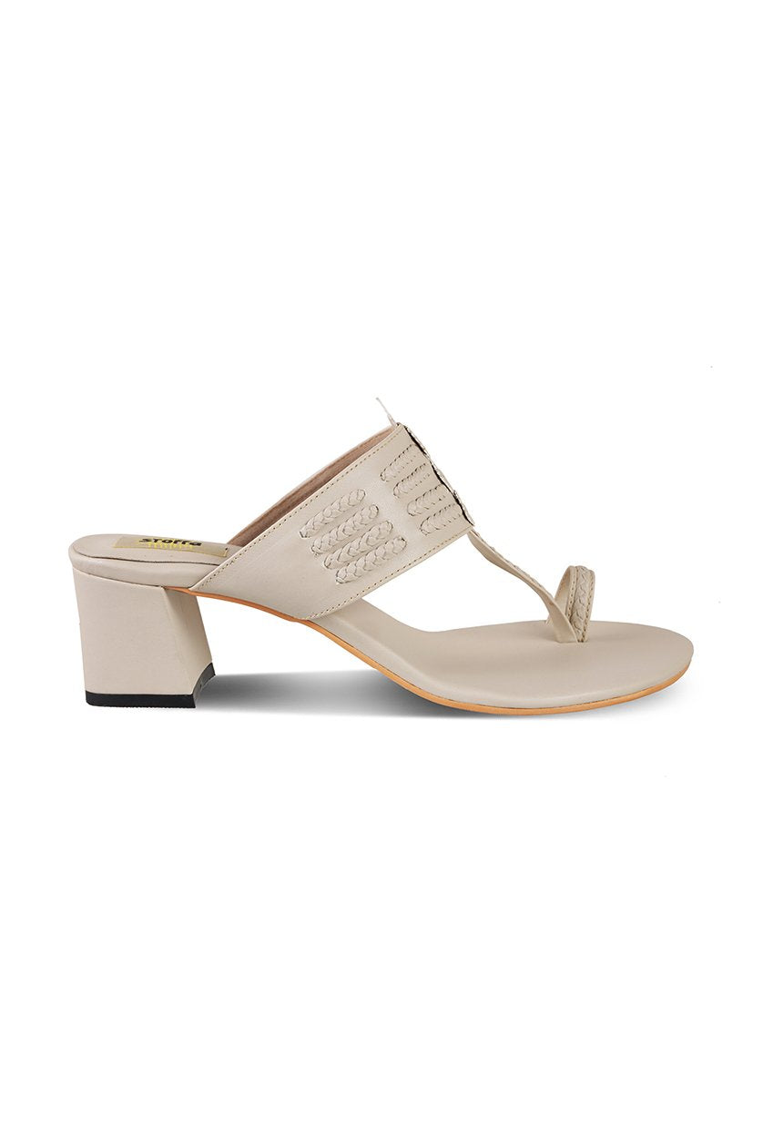 Classic K Block Heel Taupe