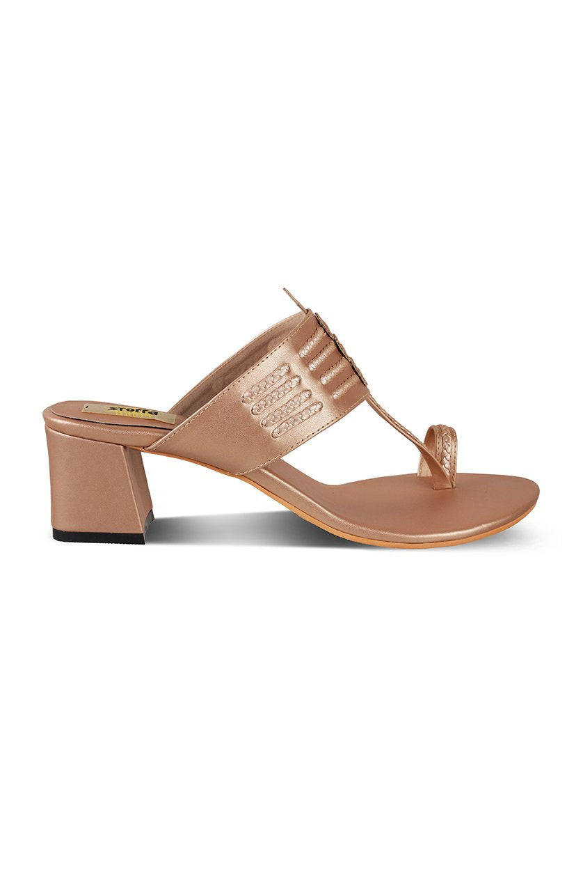 Classic K Block Heel Rose Antique
