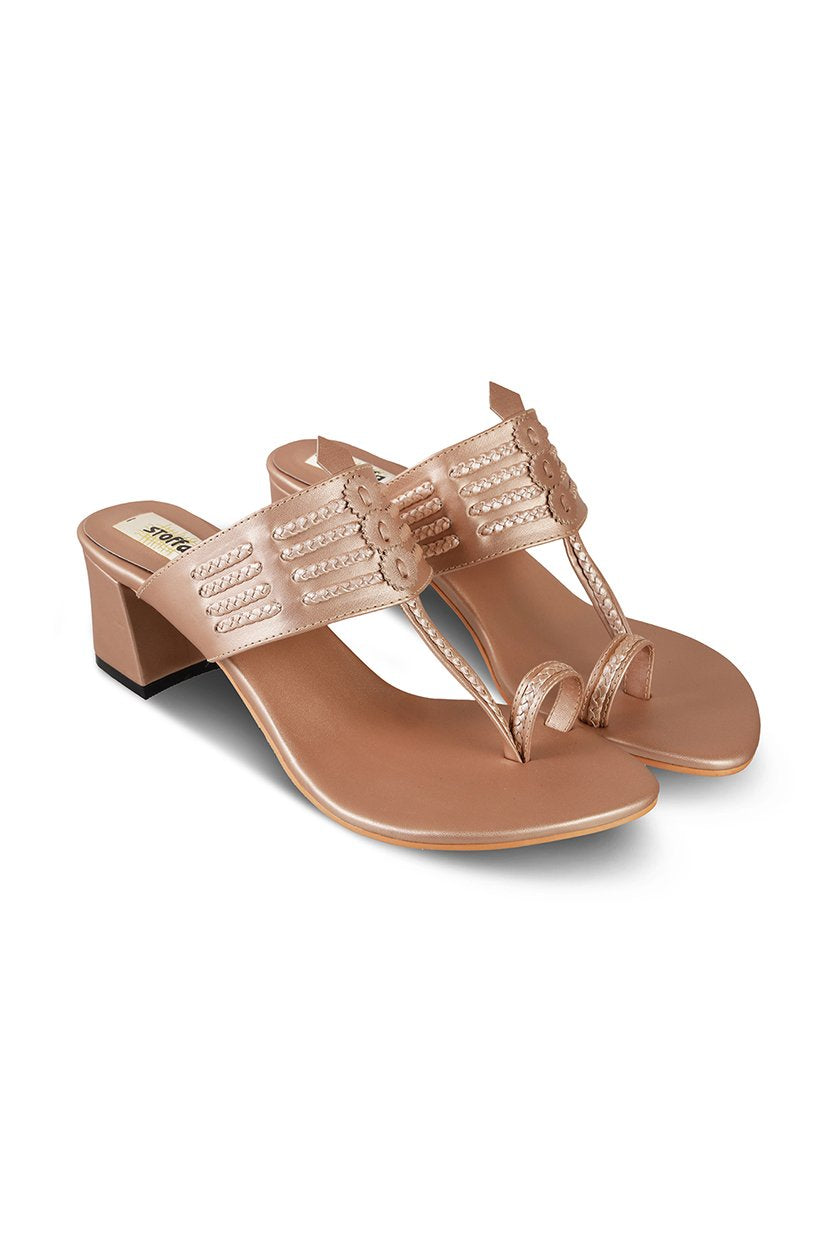 Classic K Block Heel Rose Antique