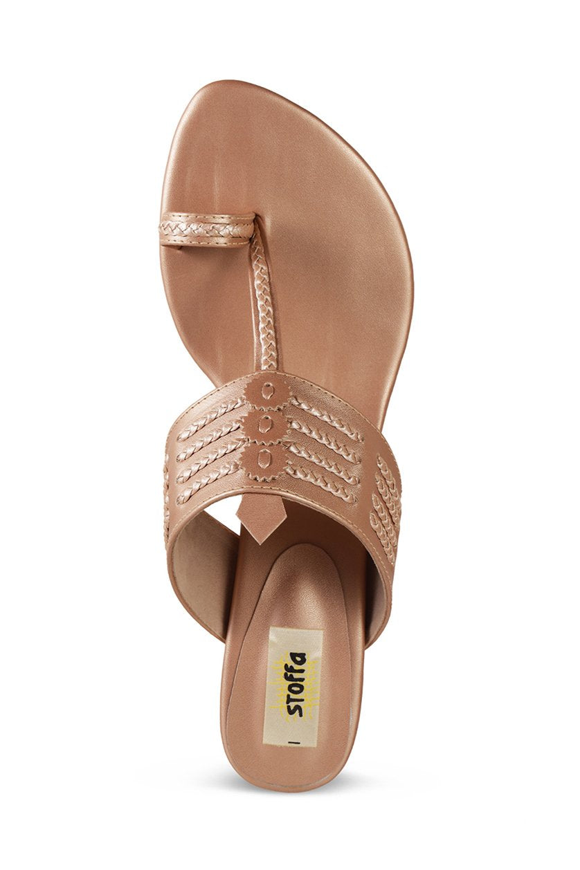 Classic K Block Heel Rose Antique